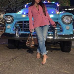 TOPSHOP BUBBLEGUM PINK BLAZER